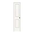 18 in. x 80 in. White Left-Hand Smooth Solid Core Molded Composite MDF Single Prehung Interior Door Y2454