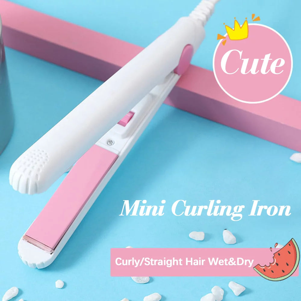 Blue Ceramic Tourmaline Mini Hair Straightener W378