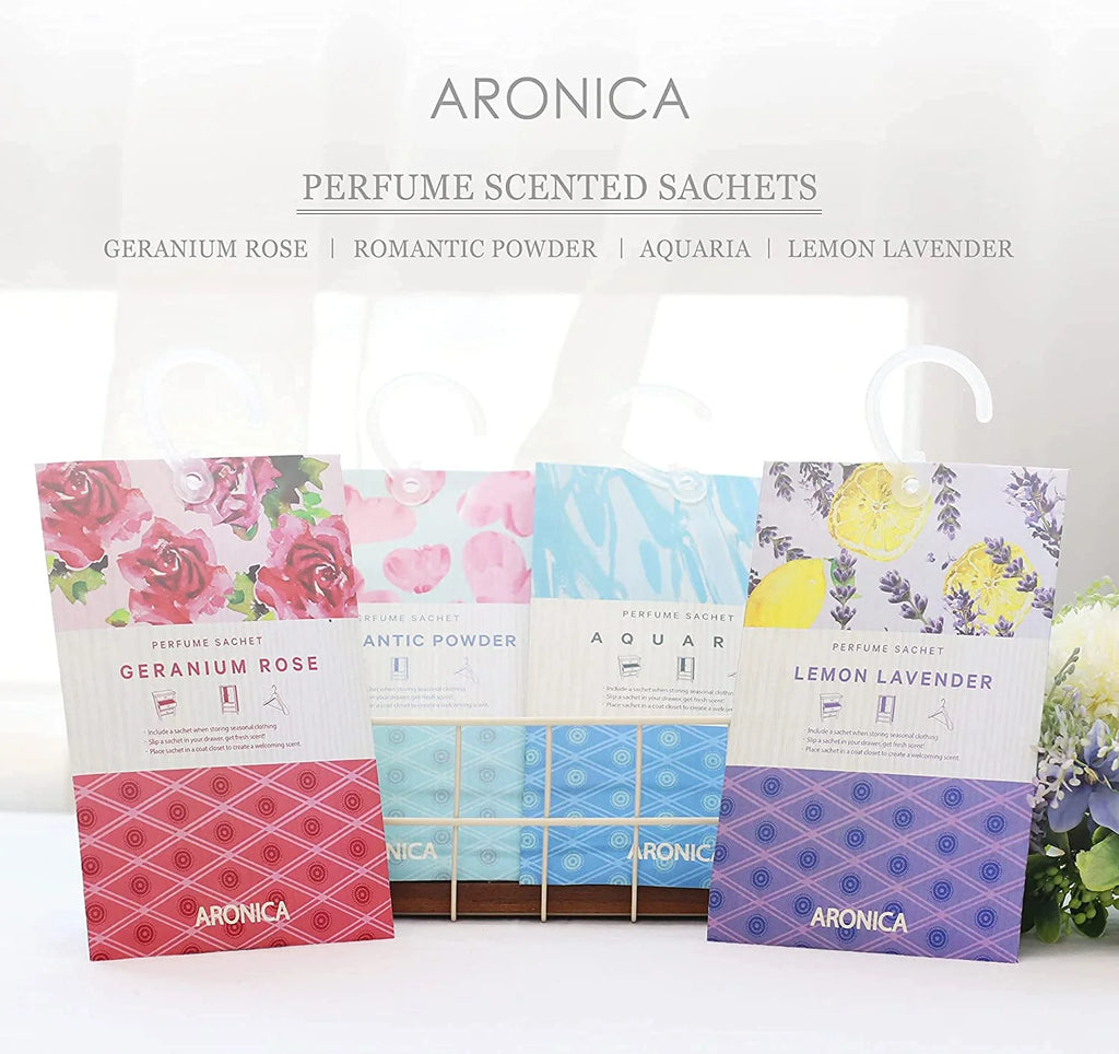 Geranium Rose Perfume Sachet 4pcs Set S622