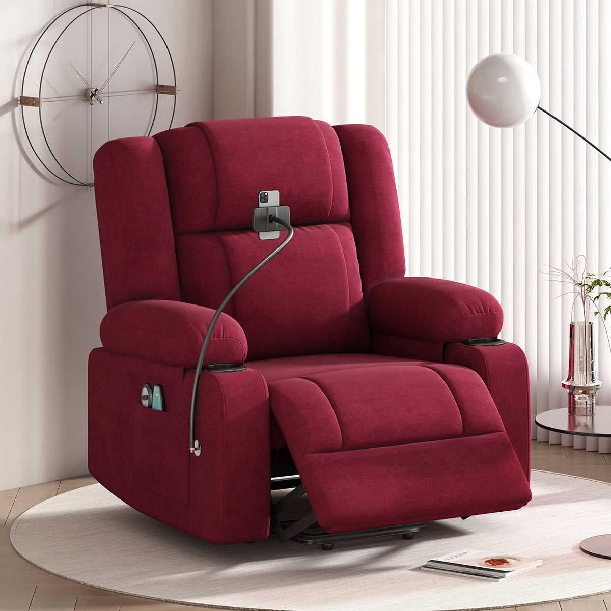 Electric Lift Recliner Massage Chair with Remote Control A433947
