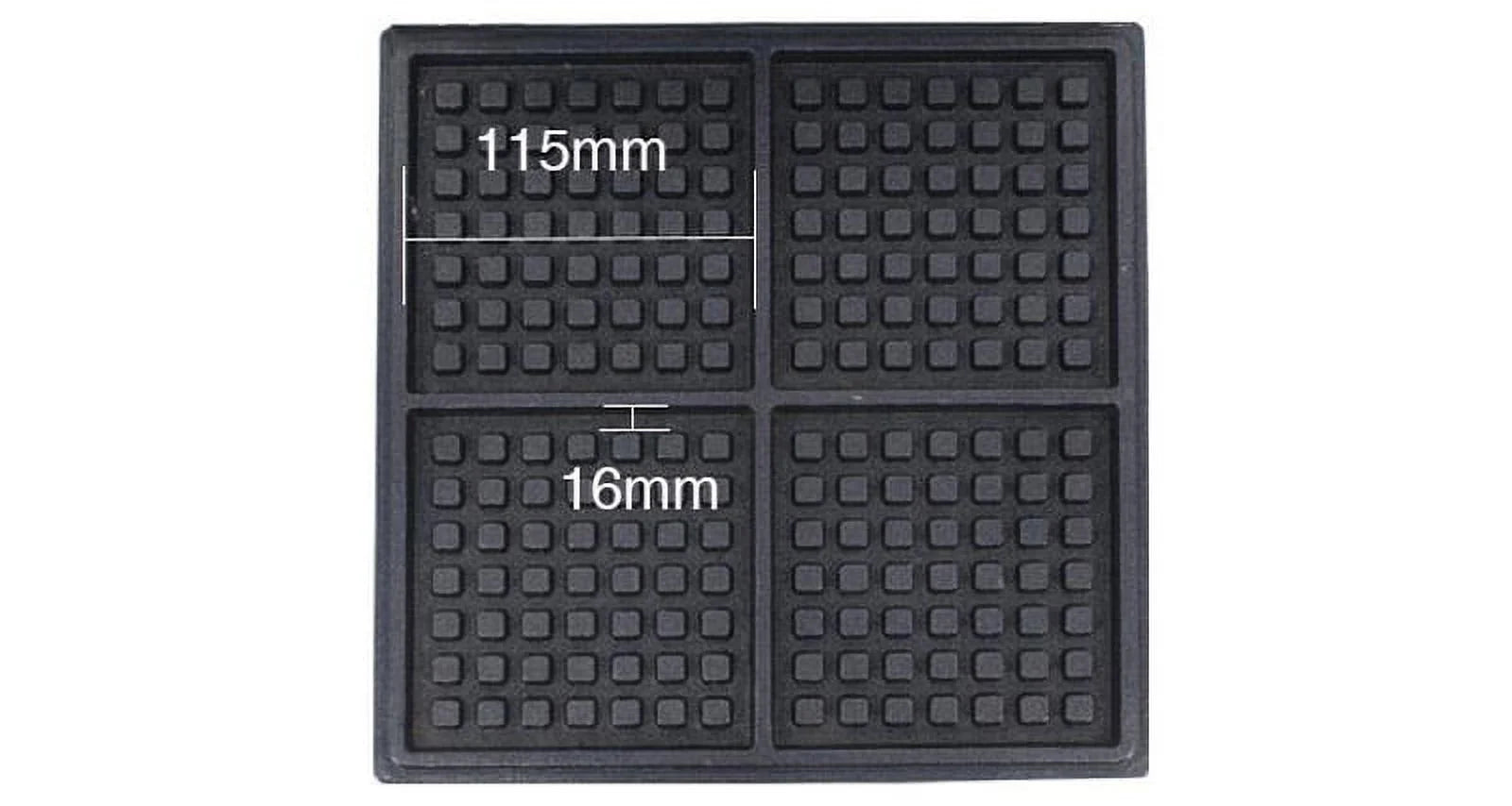 Square Waffle Baker Machine Nonstick Muffin Maker 4PCS R358