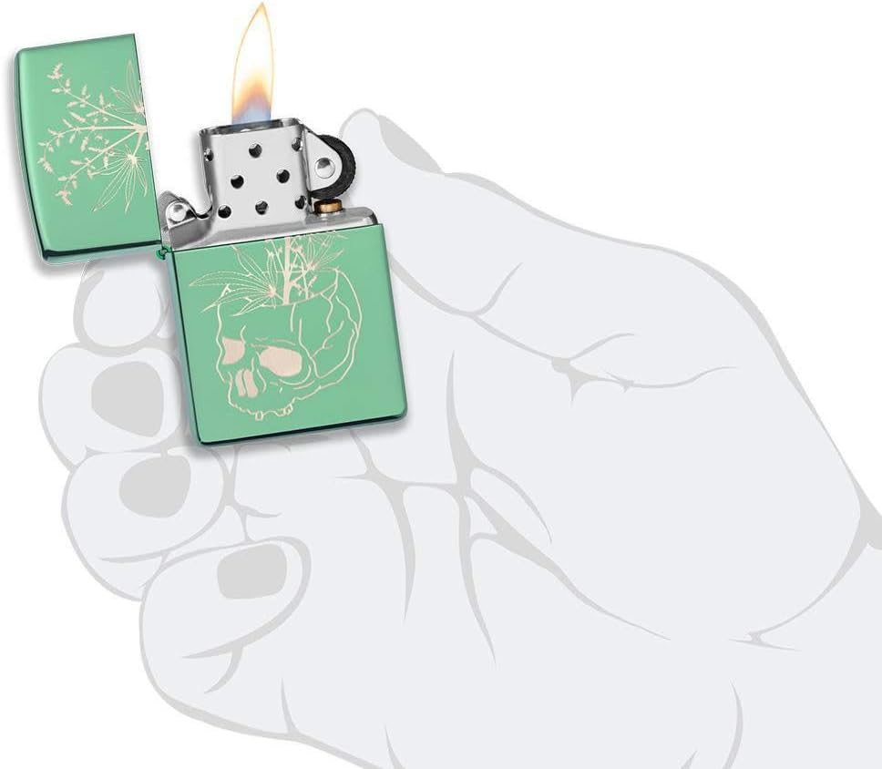 High Polish Green Pocket Lighter V769933