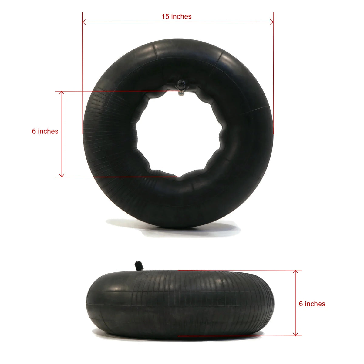 (2) Tire Inner Tubes 15x6x6 TR13 Straight Valve Stem N852055