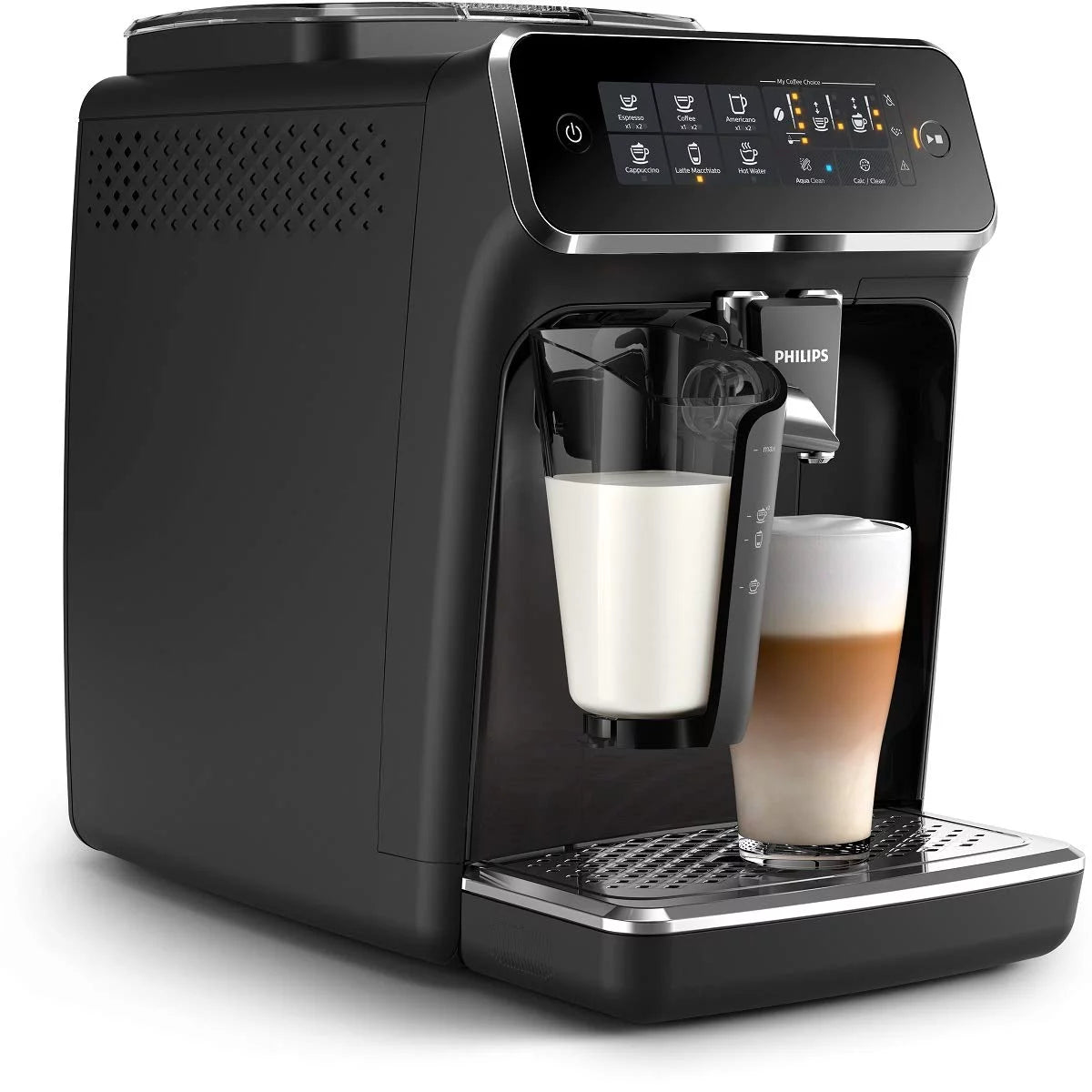 Black Fully Automatic Espresso Machine with LatteGo W780715