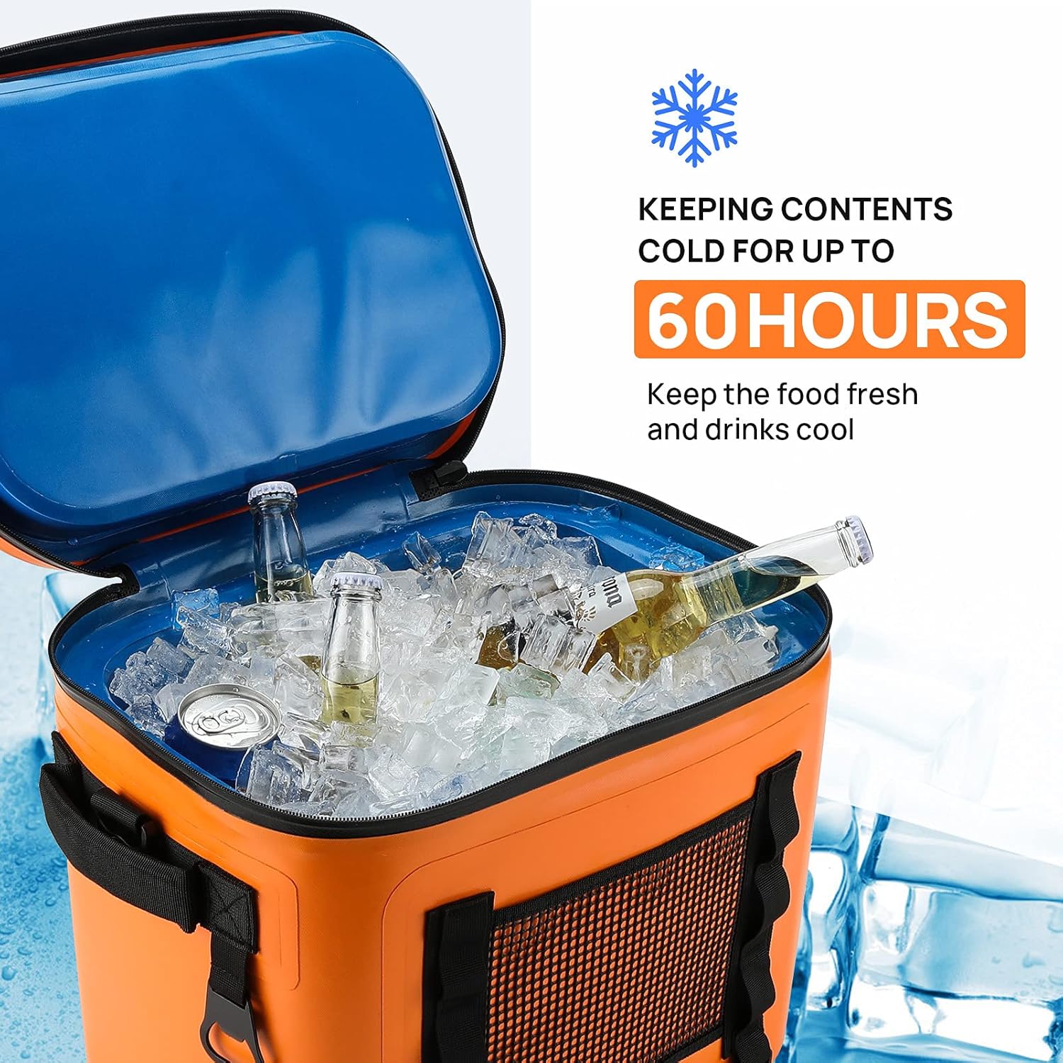 Orange 30 Can Insulated Waterproof Soft Cooler Bag G354