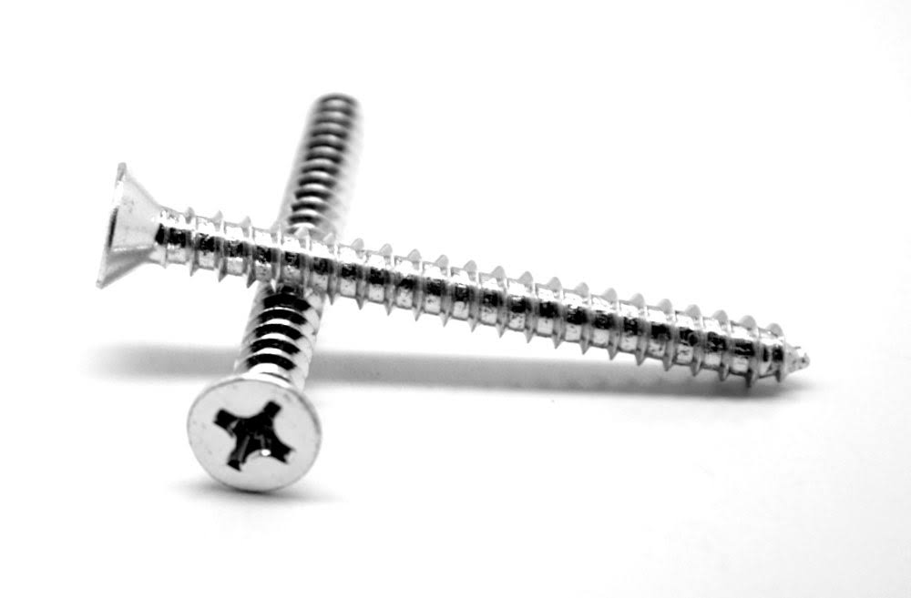 14-10 x 3 1/2 Sheet Metal Screw Phillips Flat Head Type A Low Carbon Steel Zinc Plated G486050