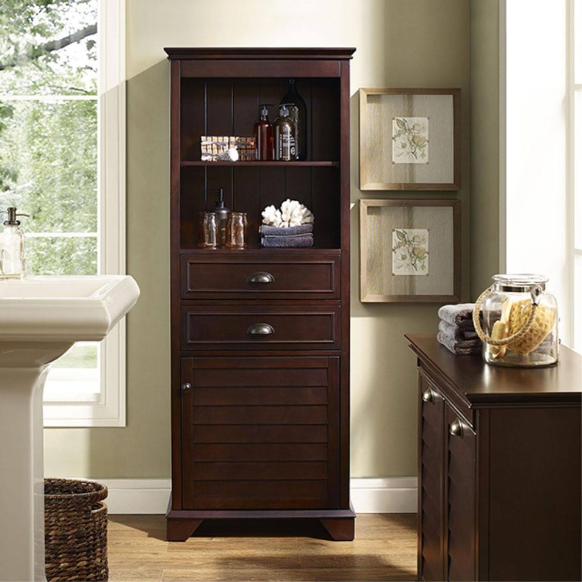 Tall Cabinet in Espresso X197