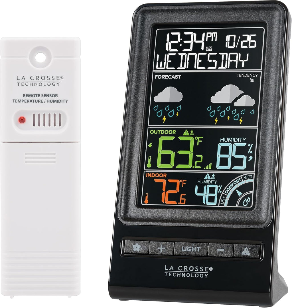 Black Digital Wireless Forecast Station Y7630