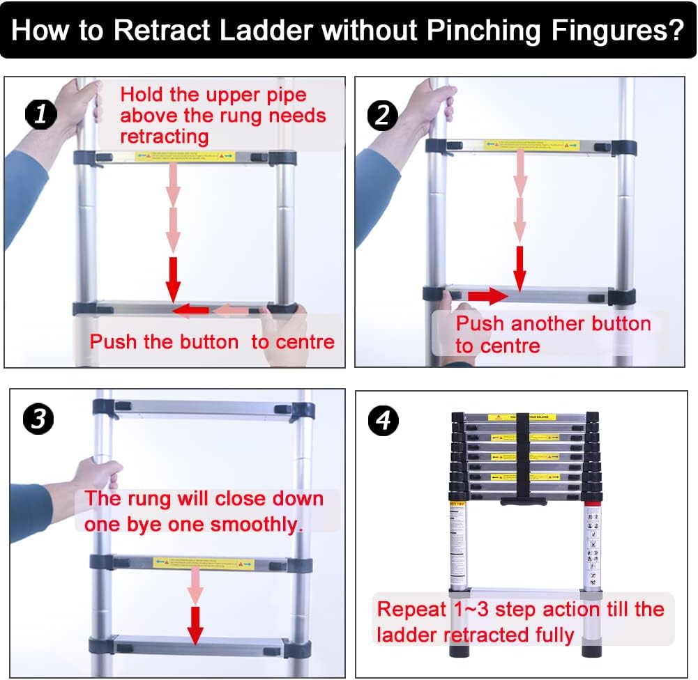 9.5FT Aluminum Telescoping Ladder Q5638