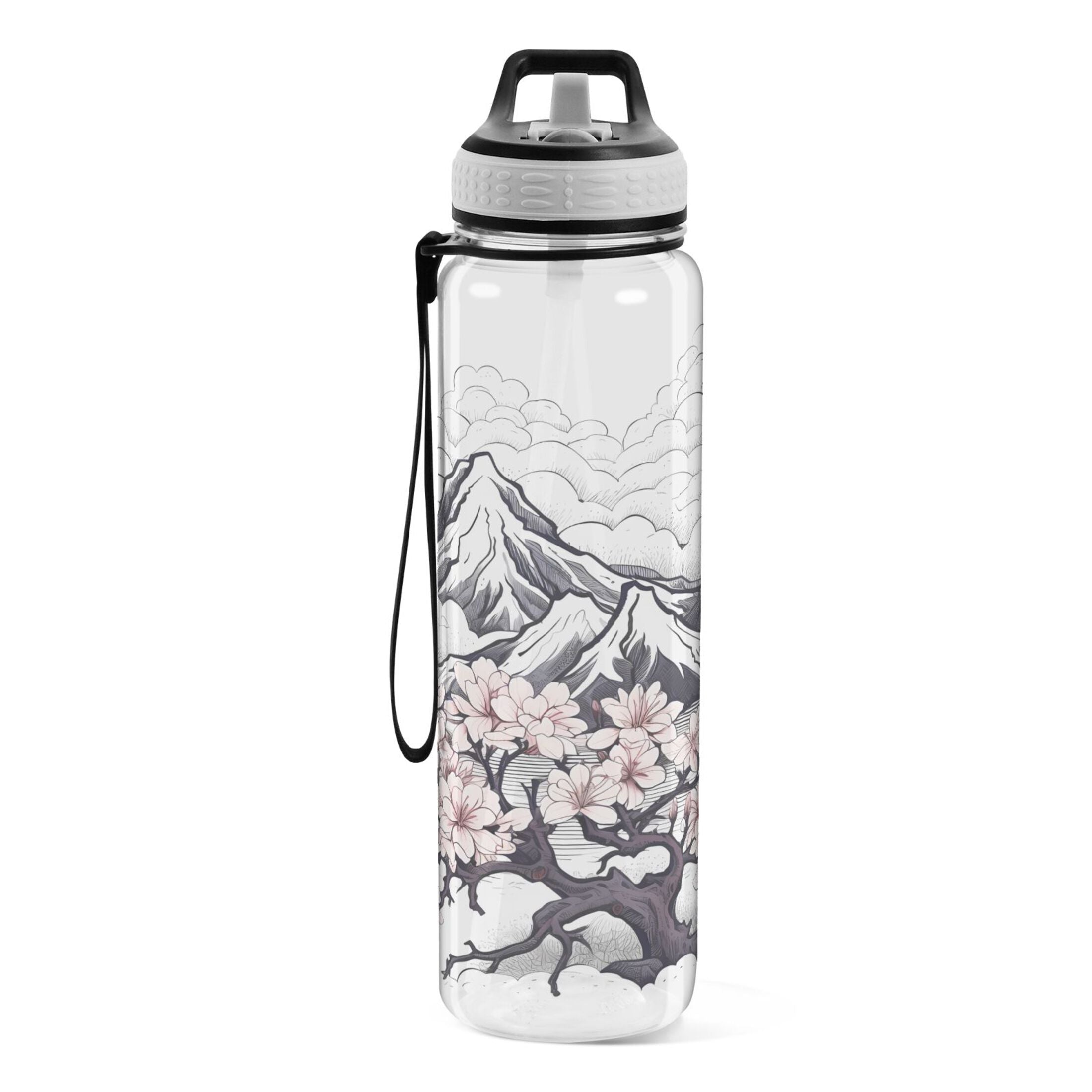 32oz Clear Tritan Water Bottle with Straw U749