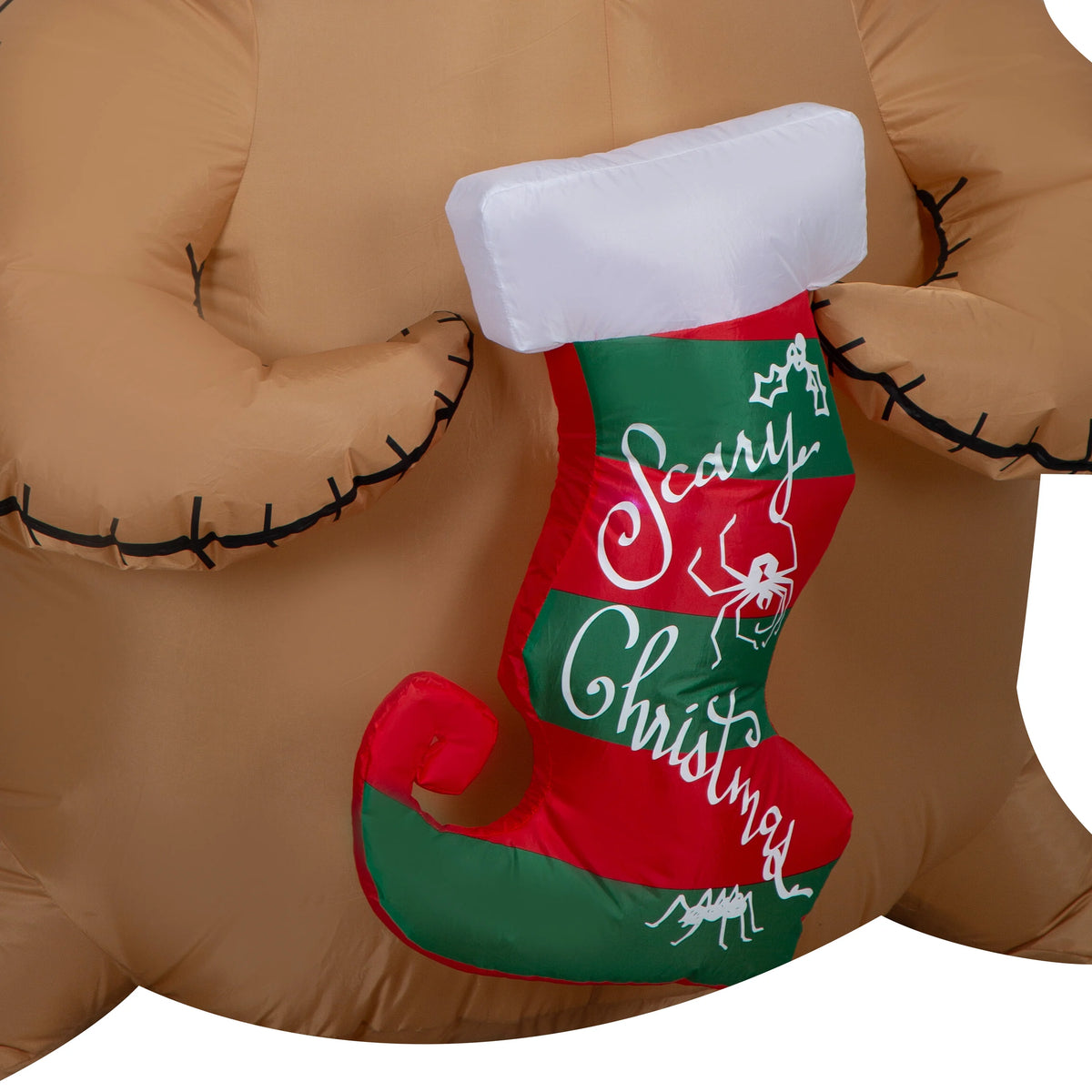 5 Foot Airblown Inflatables Christmas Burlap Oogie Boogie Holding Stocking K970