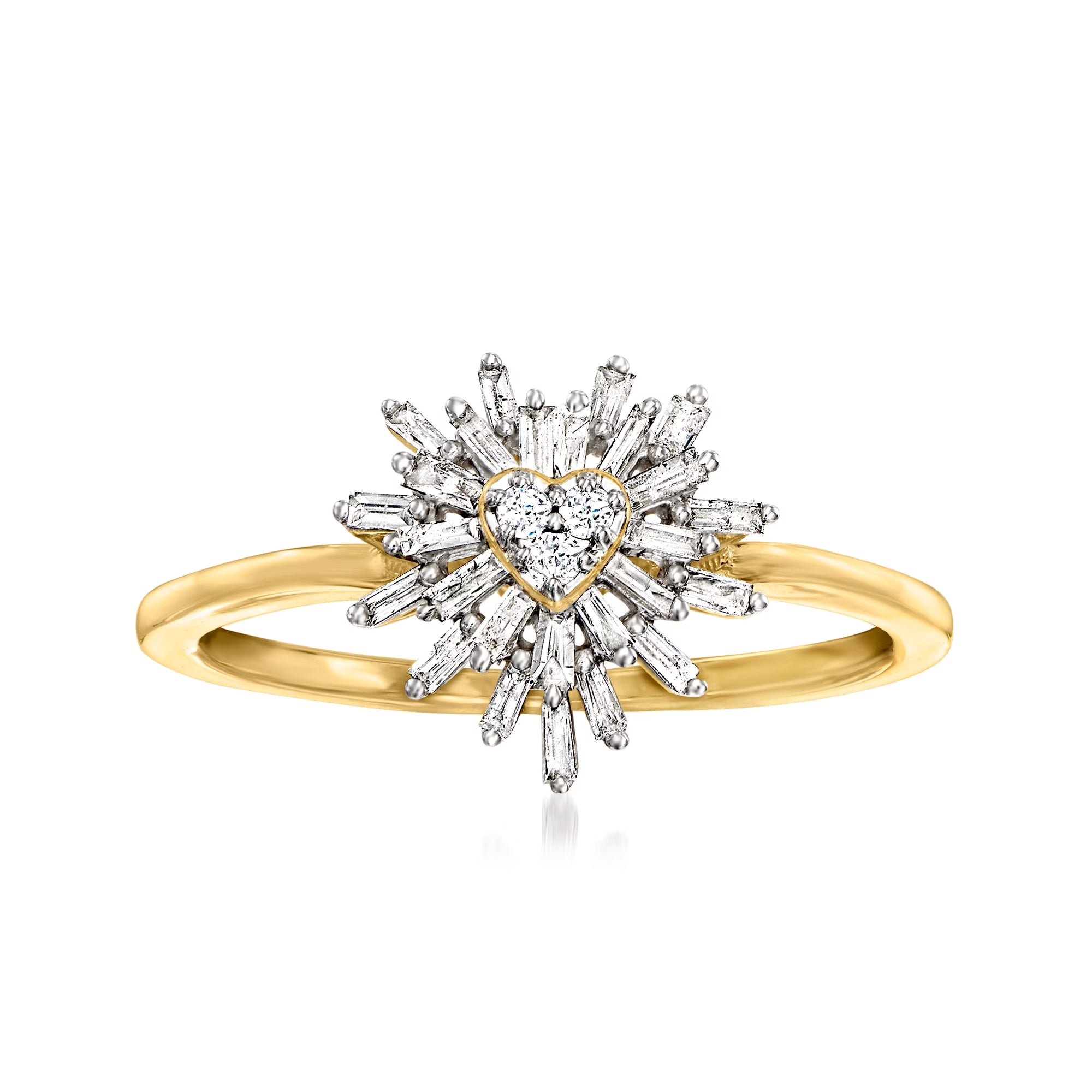 10kt Yellow Gold Diamond Heart Ring O840421