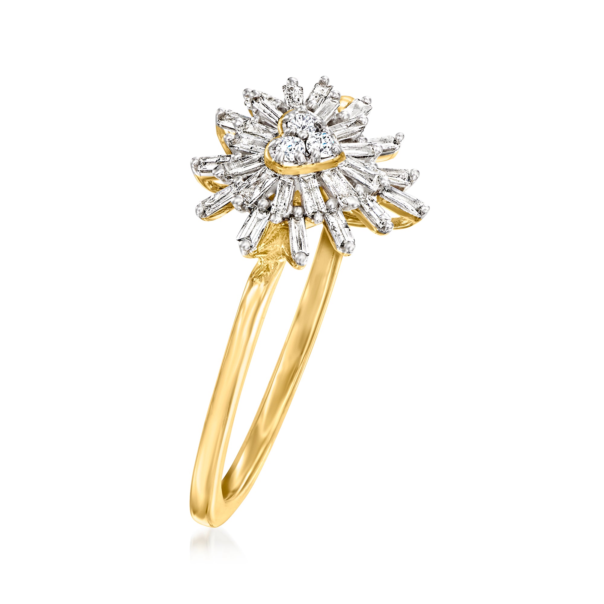 10kt Yellow Gold Diamond Heart Ring O840421
