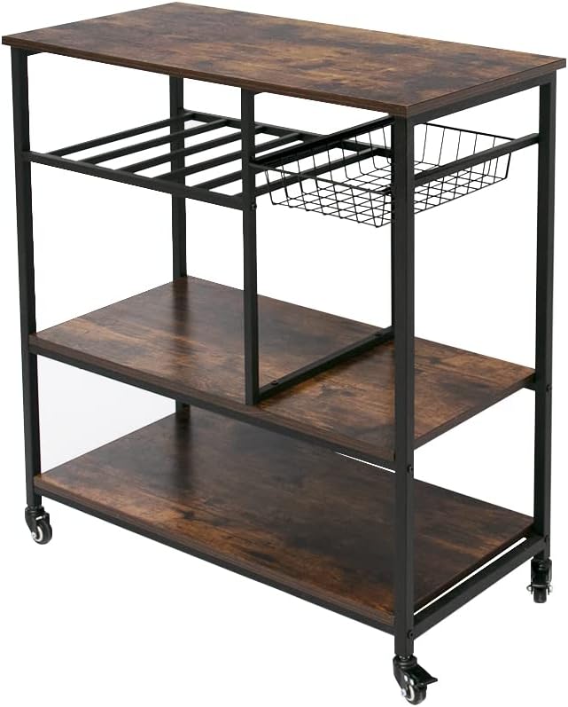 Kitchen Cart with Bottle Holder W335