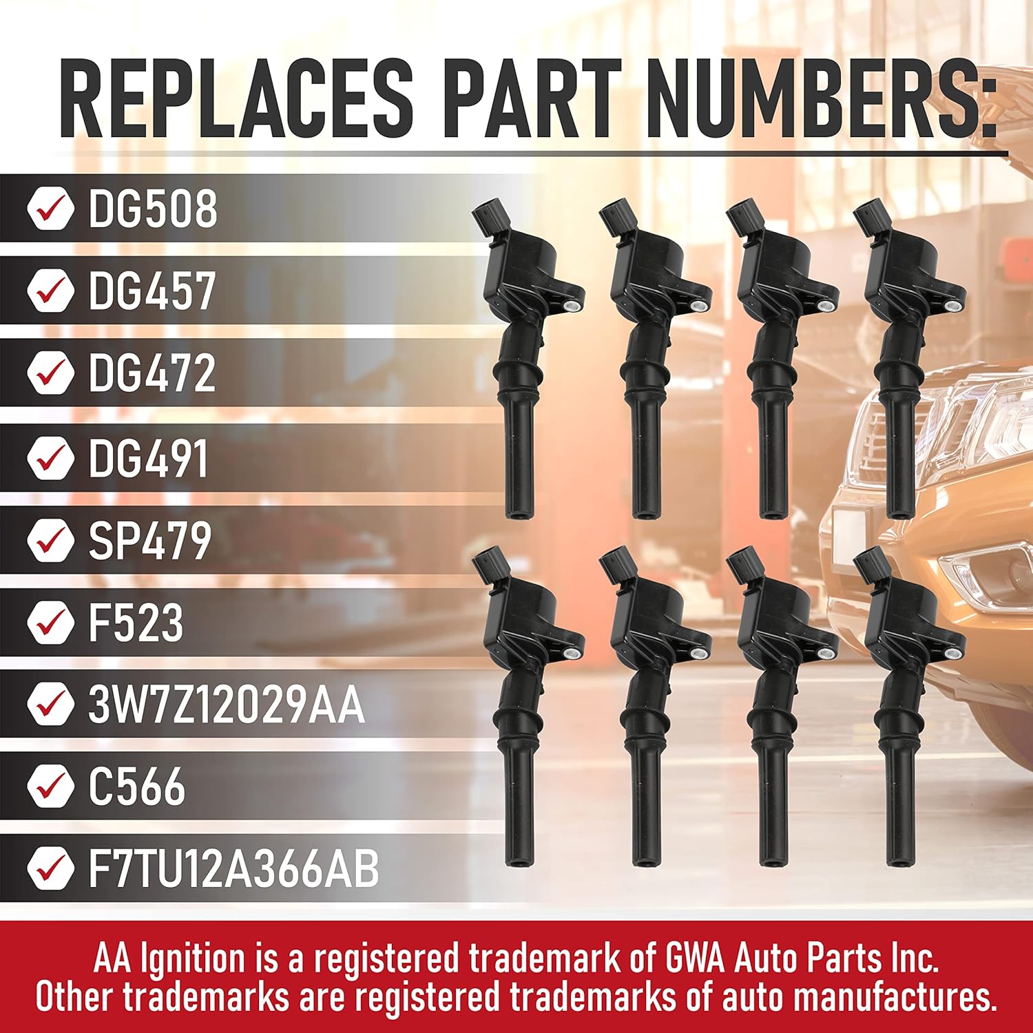 Ignition Coil Pack Set of 8 for 4.6L, 5.4L, 6.0L, 6.8L N218691