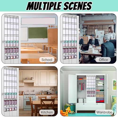 White Over the Door Water Bottle Organizer with Elastic Strap Mesh Bag D76676