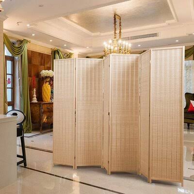 6 Panel Solid Wood Folding Room Divider S58233