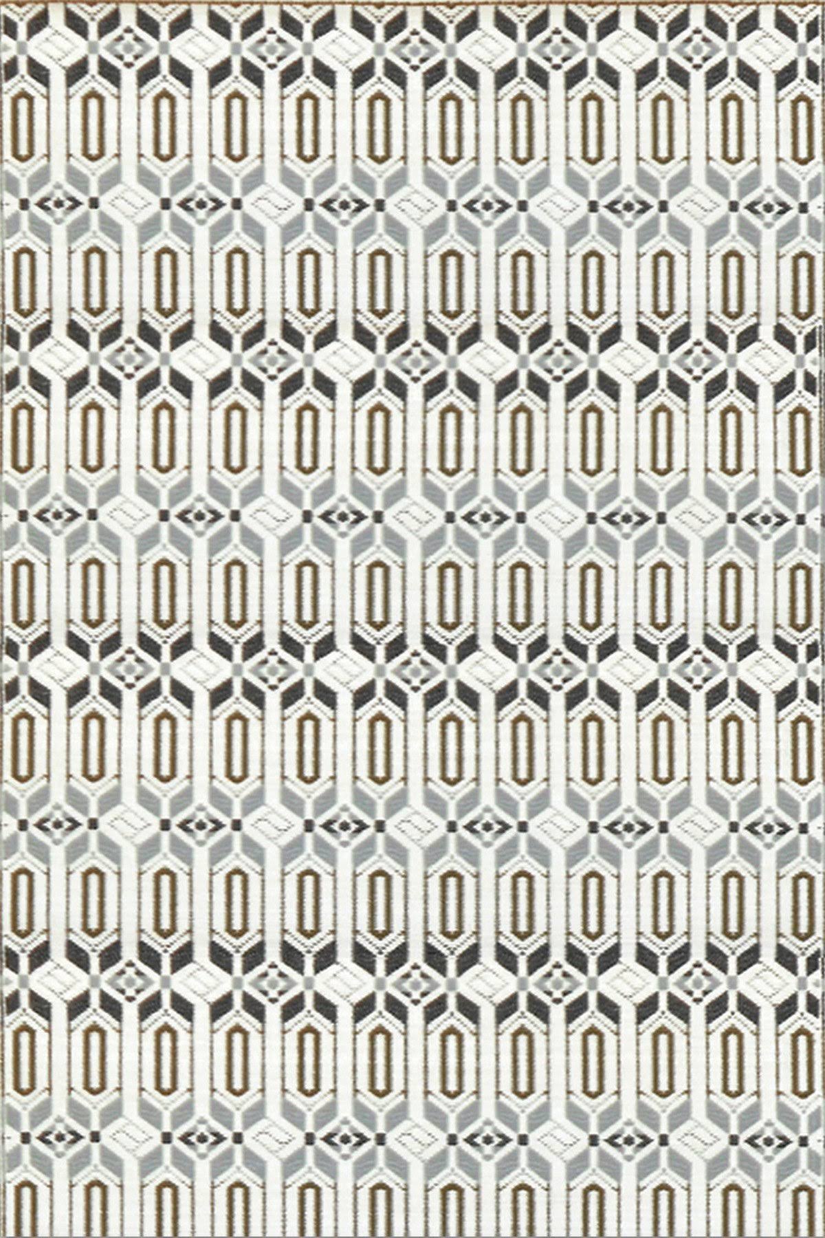 Moroccan Indoor/Outdoor Floor Mat 4 by 6-Feet Cool Silver L1086