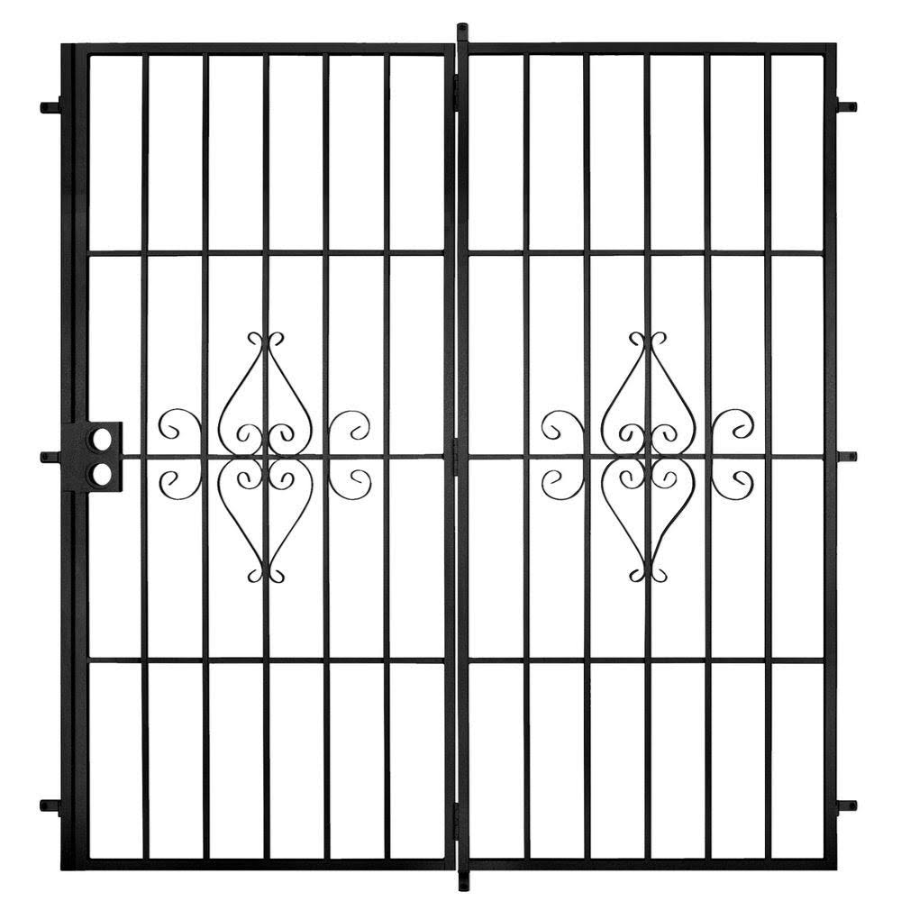 Black Projection Mount Outswing Steel Patio Security Door G556