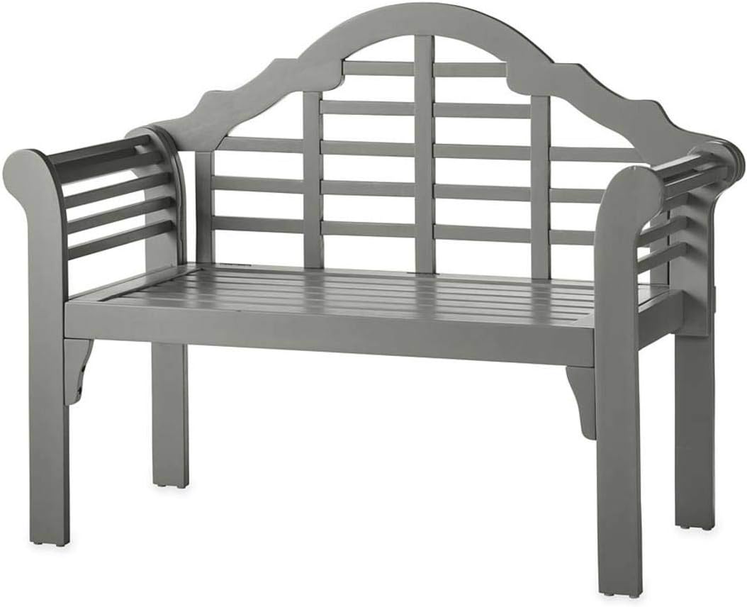 Black Eucalyptus Wood Garden Bench H56599