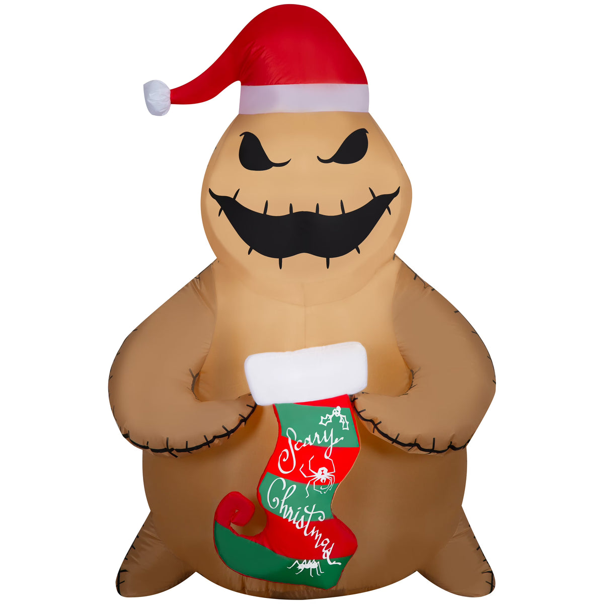 5 Foot Airblown Inflatables Christmas Burlap Oogie Boogie Holding Stocking K970