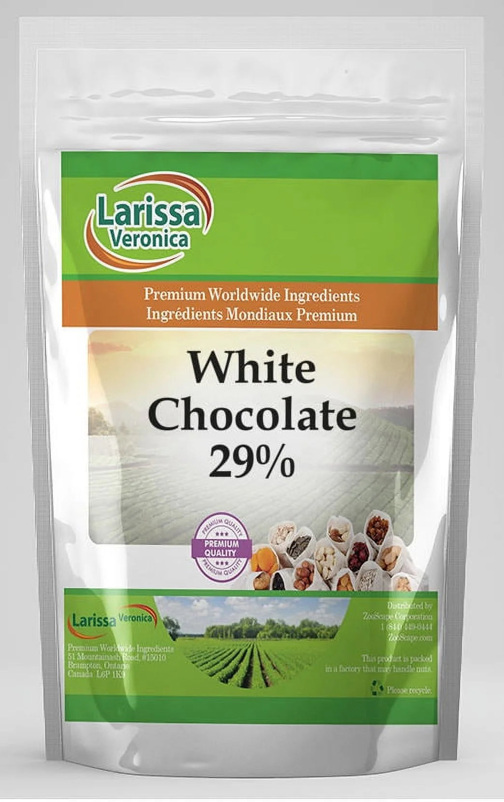 White Chocolate Couverture Callets 29% 8 oz 2-Pack G8747