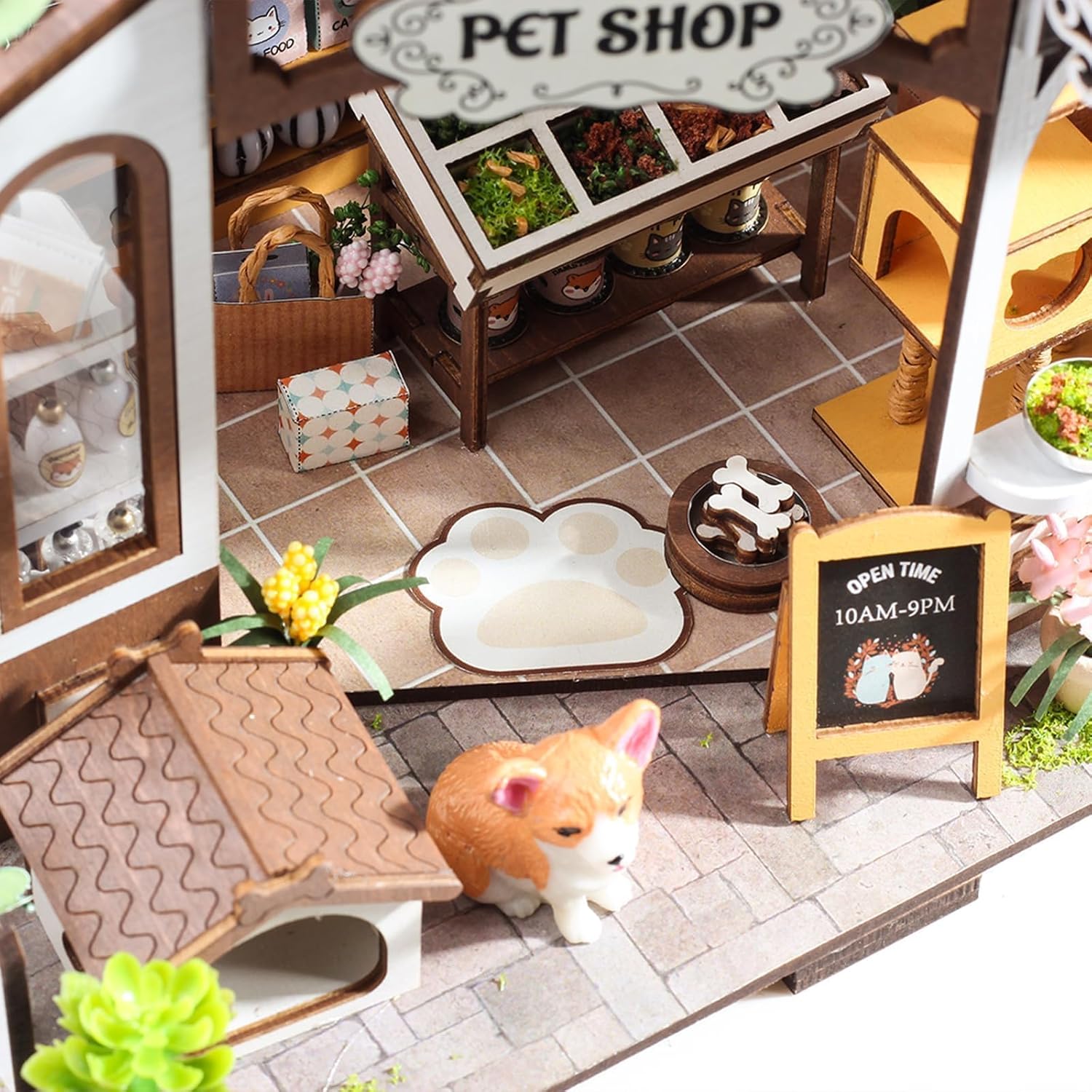 3D Wooden Miniature Dollhouse Kit with Furniture and Light I627