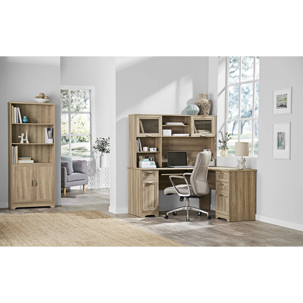 Blonde Ash L-Shape Corner Desk M8139