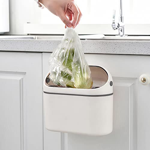Orange Mini Trash Can with Lid I2987