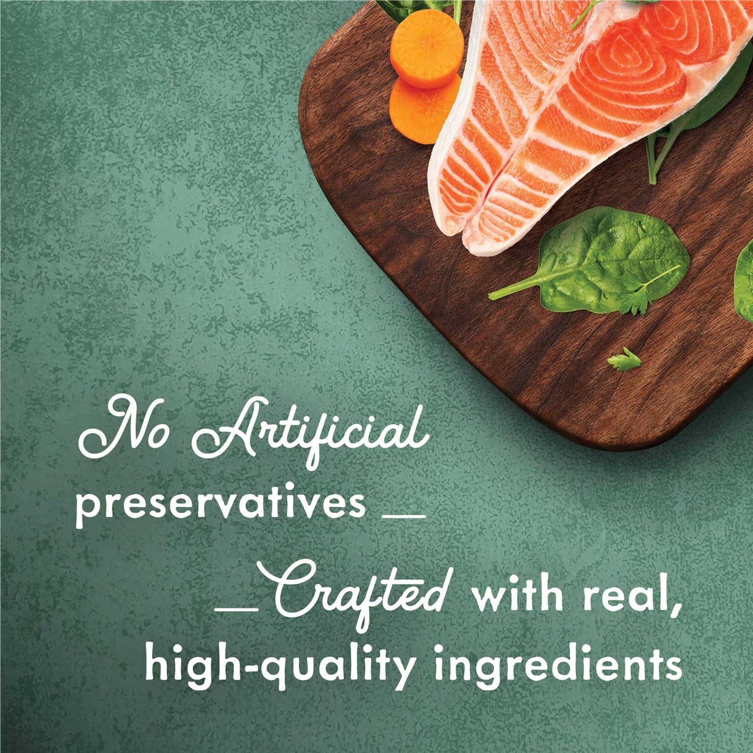 High Protein Wet Cat Food with Wild Alaskan Salmon and Garden Veggies in Sauce M7580