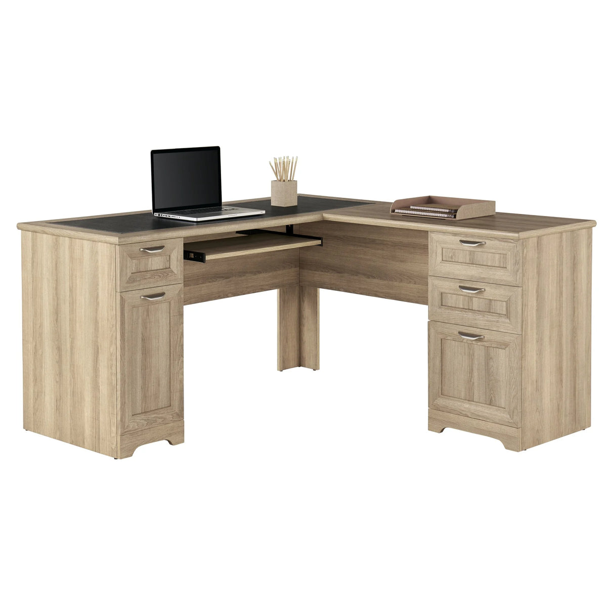 Blonde Ash L-Shape Corner Desk M8139