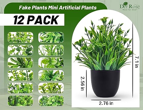 4 Packs Artificial Plants in Black Pot C215
