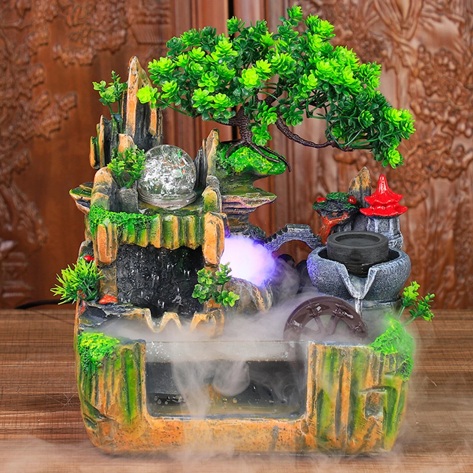 Indoor Rockery Water Fountain with LED Light V1232