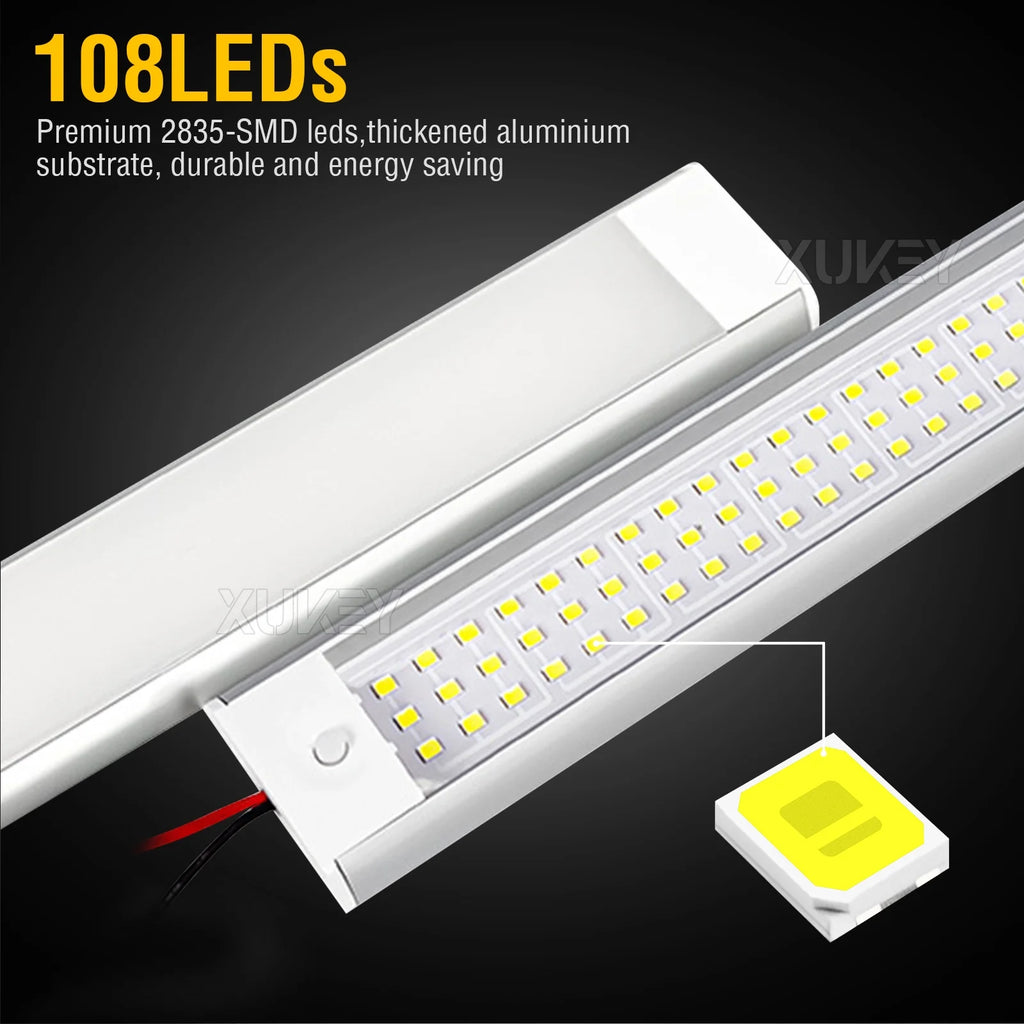 4pc RV Car Interior Led Ceiling Lights Strip Bar Boat Camper Trailer 10W Bright White A8703
