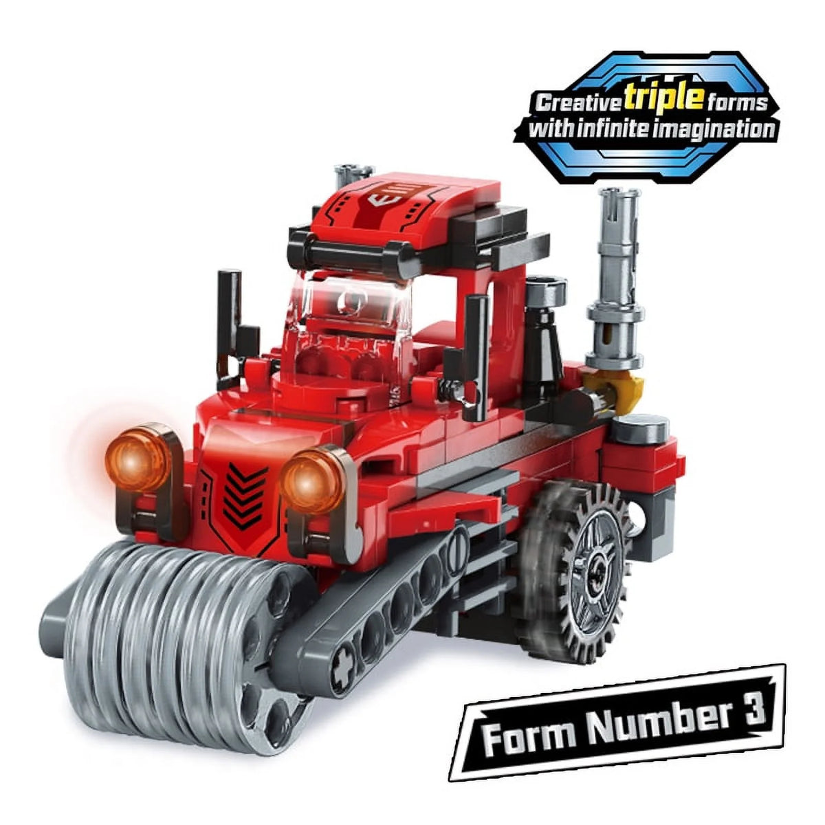 3in1 City Train Building Blocks Motorcycle Road Roller Bricks DIY Toys A451854