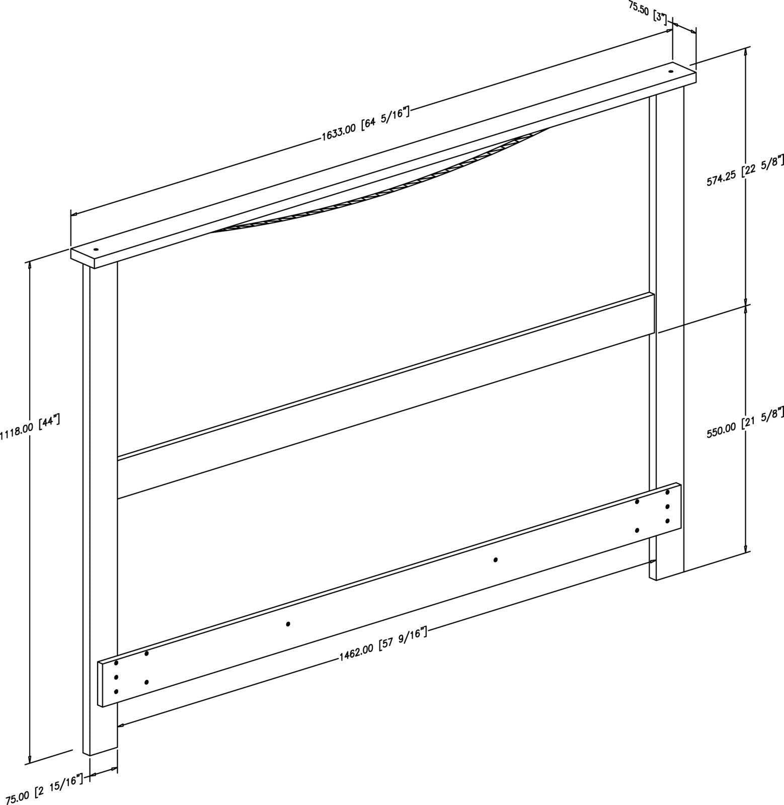 Full/Queen Headboard - Natural Maple W895036