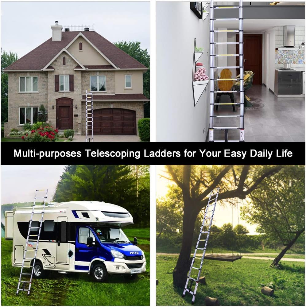 9.5FT Aluminum Telescoping Ladder Q5638