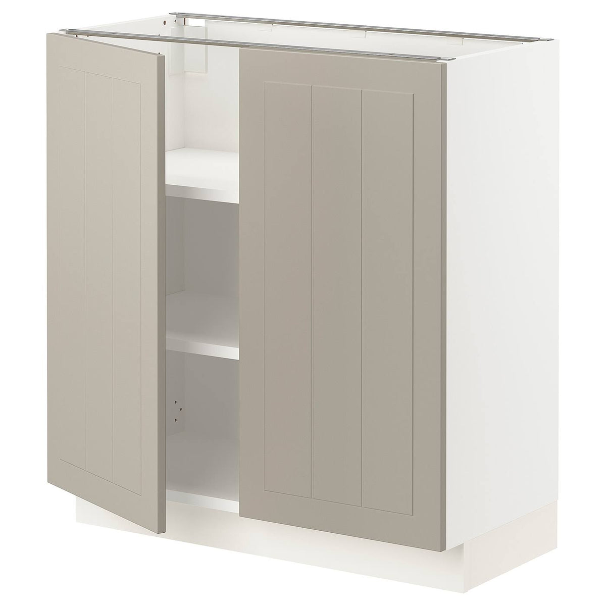 White Base Cabinet with Shelves and 2 Doors Z9982