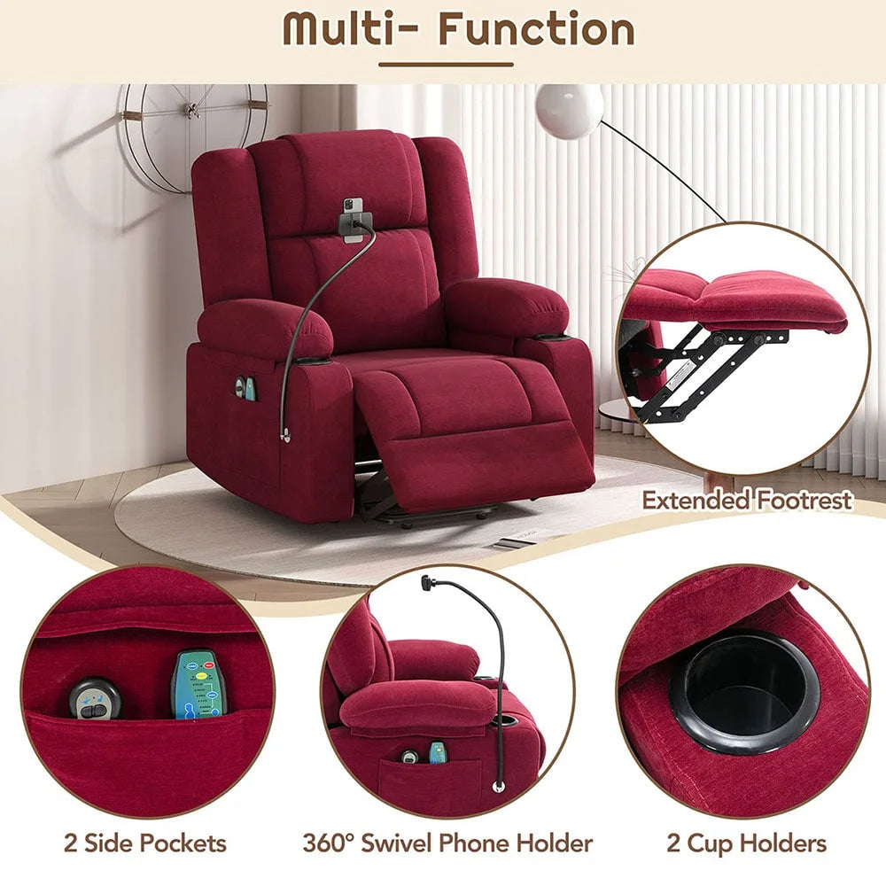 Electric Lift Recliner Massage Chair with Remote Control A433947
