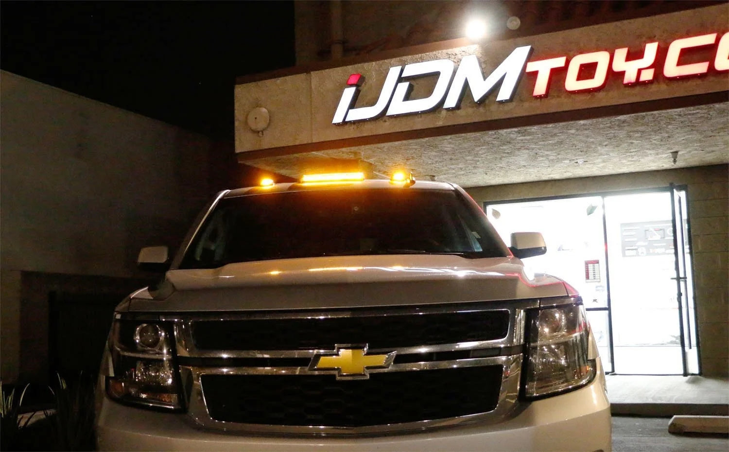 Black Smoked LED Cab Roof Top Marker Running Lamps With Amber LED Lights G8420