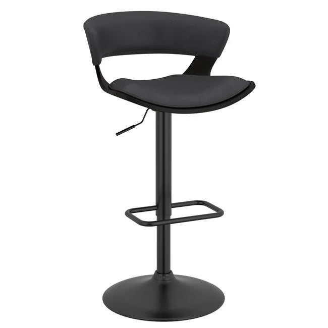 Charcoal & Black Adjustable Air Lift Stool G1457