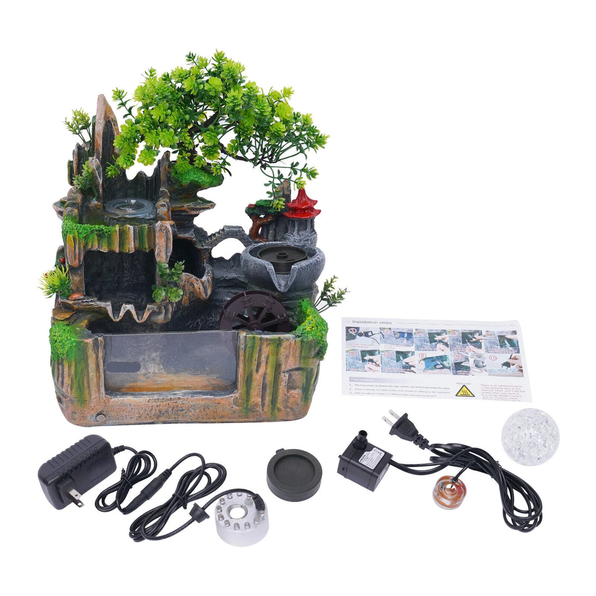 Indoor Rockery Water Fountain with LED Light V1232