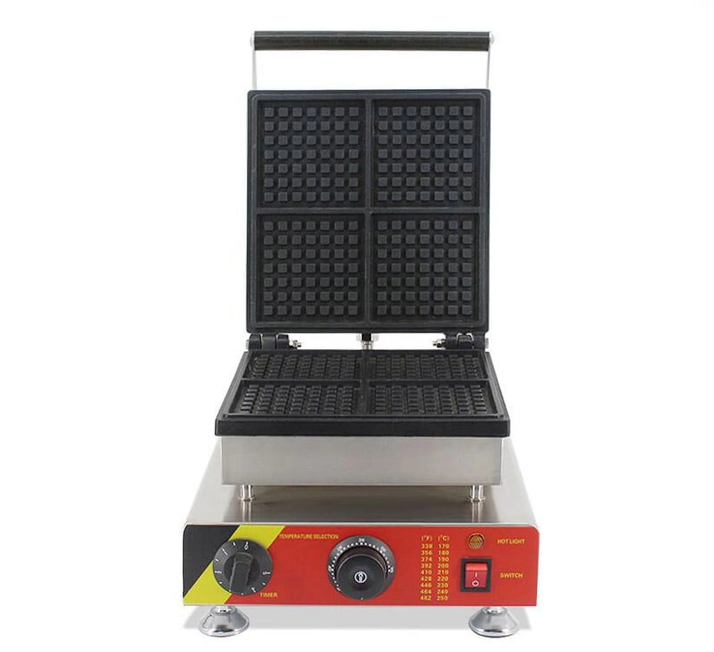 Square Waffle Baker Machine Nonstick Muffin Maker 4PCS R358